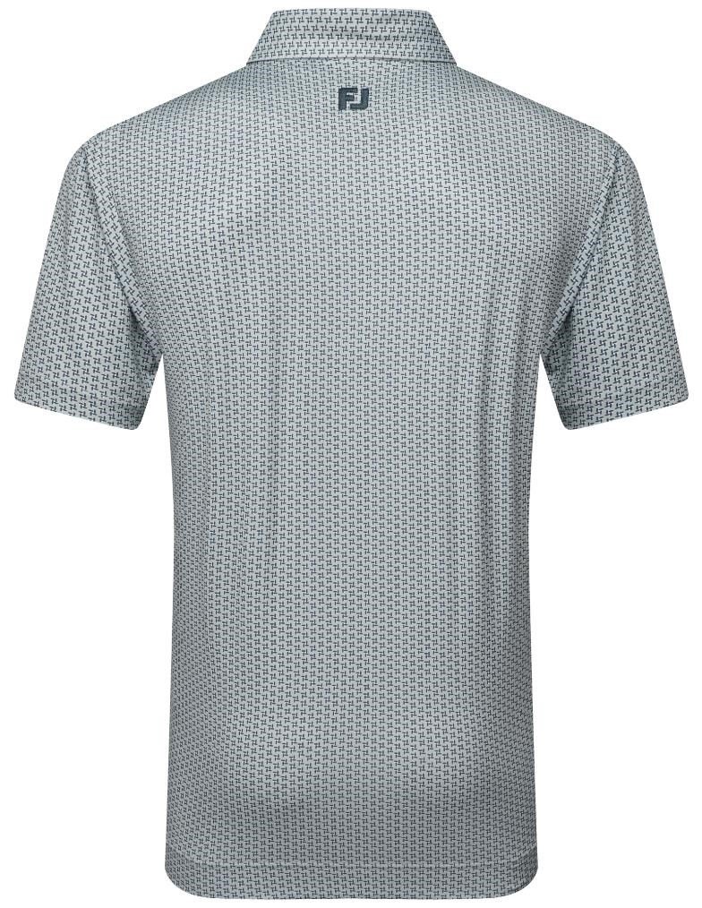FootJoy Houndstooth Geo Lisle polo de hombre, gris