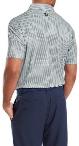 FootJoy Houndstooth Geo Lisle polo de hombre, gris