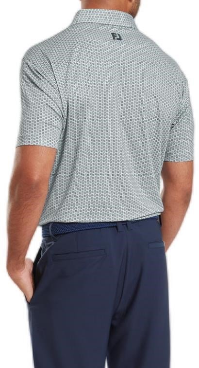 FootJoy Houndstooth Geo Lisle polo de hombre, gris