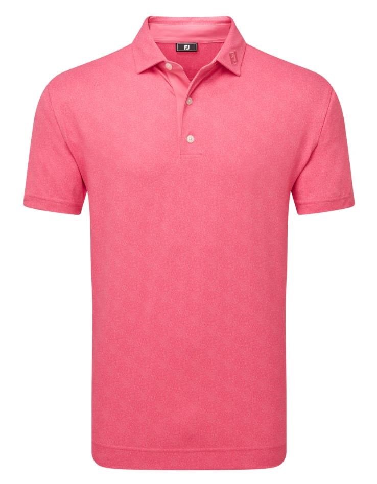 FootJoy Speckle Print Pique polo de hombre, pink lemonade