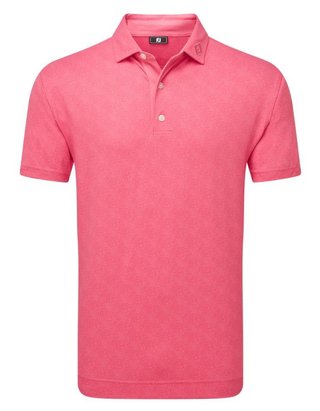 FootJoy Speckle Print Pique polo de hombre, pink lemonade
