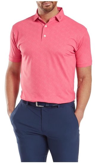 FootJoy Speckle Print Pique polo de hombre, pink lemonade