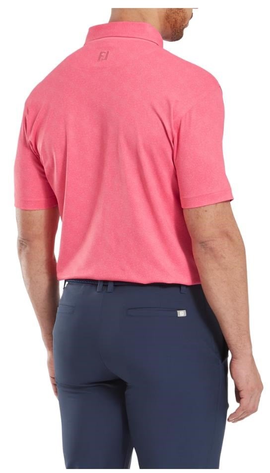 FootJoy Speckle Print Pique polo de hombre, pink lemonade
