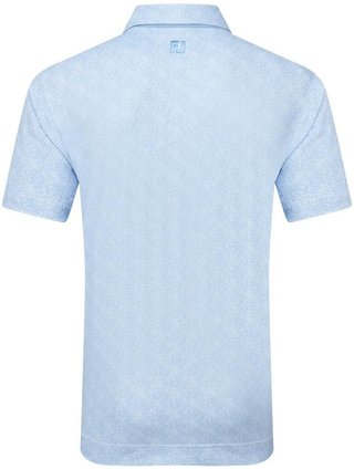 FootJoy Speckle Print Pique polo de hombre, azul jay/blanco