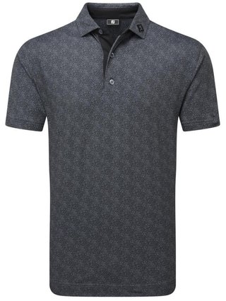 FootJoy Speckle Print Pique polo de hombre, negro/flint