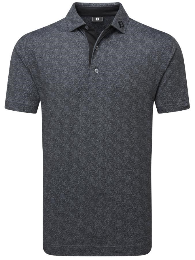 FootJoy Speckle Print Pique polo de hombre, negro/flint