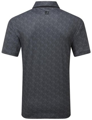 FootJoy Speckle Print Pique polo de hombre, negro/flint