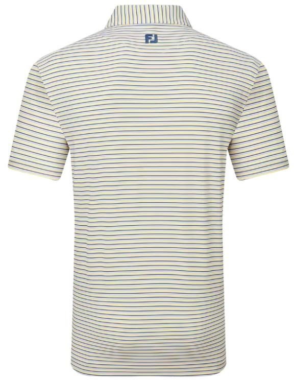 FootJoy Balance Stripe Lisle polo de hombre, azul jay/blanco/pistacho/naranja