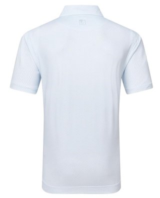 FootJoy Irongate Print Lisle polo de hombre, blanco/skyway