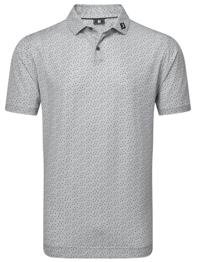FootJoy Bounce Print Pique polo de hombre, gris