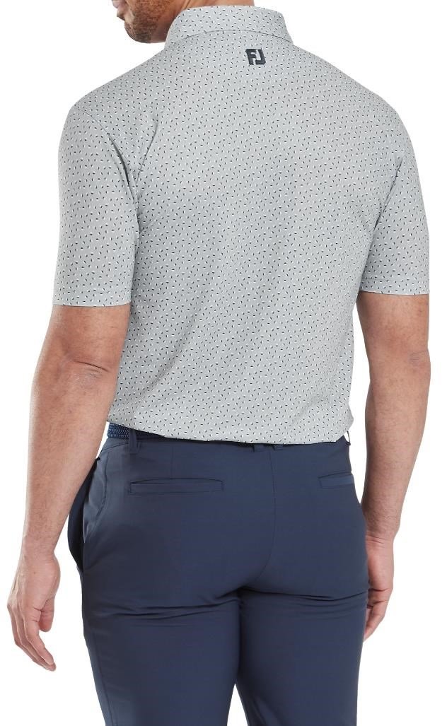 FootJoy Bounce Print Pique polo de hombre, gris