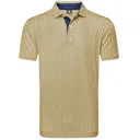 FootJoy Citrus Print Lisle polo de hombre, taxi/navy