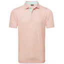 FootJoy Citrus Print Lisle polo de hombre, naranja/pistacho
