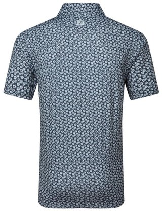 FootJoy Floral Sketch Print Lisle polo de hombre, blanco/navy