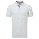 FootJoy Figure Print Lisle polo de hombre, blanco/flint