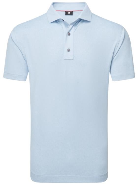 FootJoy Etched Texture Print Lisle polo de hombre, skyway