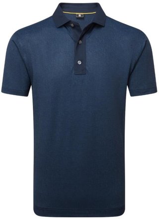 FootJoy Etched Texture Print Lisle polo de hombre, navy