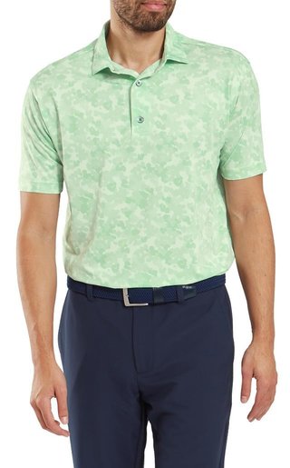 FootJoy Pop Camo Lisle polo de hombre, pistachio