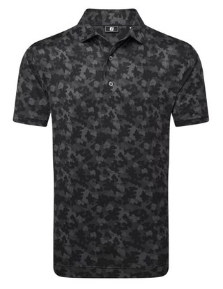 FootJoy Pop Camo Lisle polo de hombre, negro