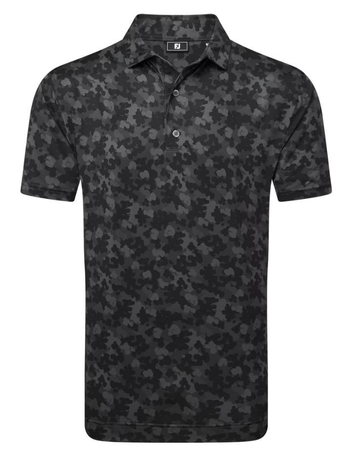 FootJoy Pop Camo Lisle polo de hombre, negro