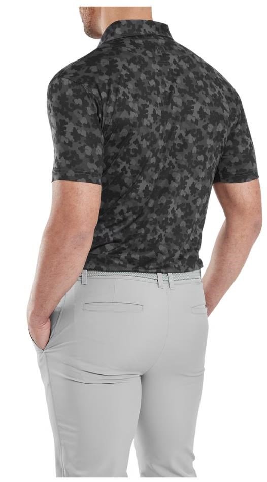 FootJoy Pop Camo Lisle polo de hombre, negro