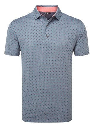 FootJoy Flower Bud Foulard Lisle polo de hombre, flint