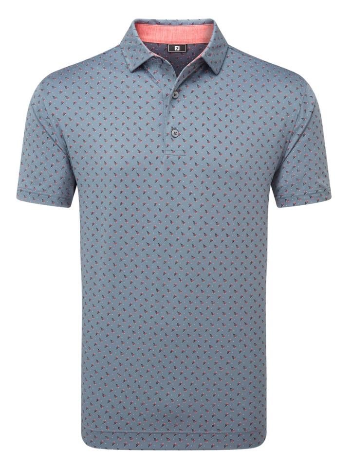 FootJoy Flower Bud Foulard Lisle polo de hombre, flint