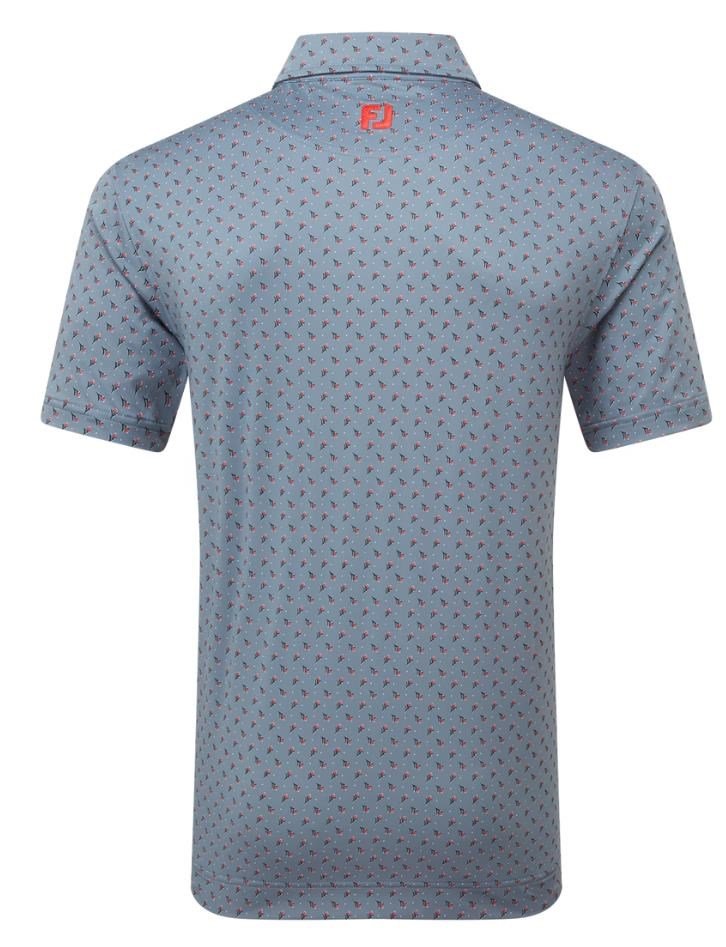 FootJoy Flower Bud Foulard Lisle polo de hombre, flint