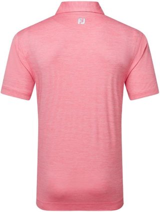FootJoy Heather Lisle with Trim polo de hombre, pink lemonade heather