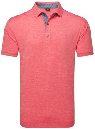 FootJoy Heather Lisle with Trim polo de hombre, hibiscus heather