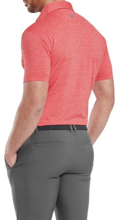 FootJoy Heather Lisle with Trim polo de hombre, hibiscus heather
