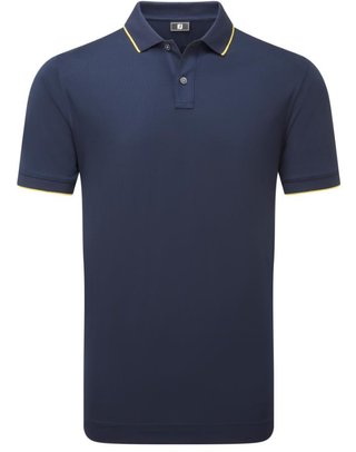FootJoy Tipped Pique polo de hombre, navy/taxi