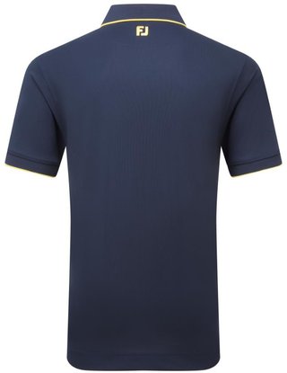 FootJoy Tipped Pique polo de hombre, navy/taxi