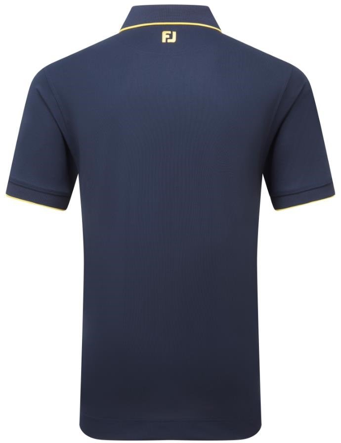 FootJoy Tipped Pique polo de hombre, navy/taxi