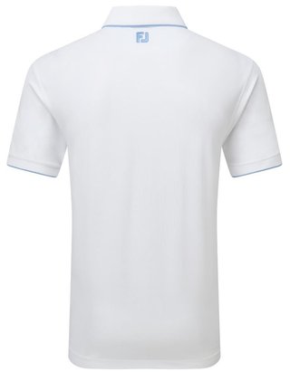 FootJoy Tipped Pique polo para hombre, blanco/blue jay