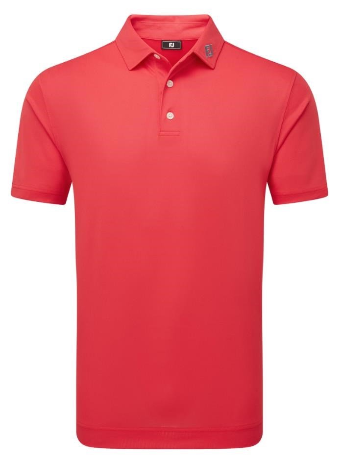 FootJoy Stretch Pique Solid polo de hombre, hibiscus
