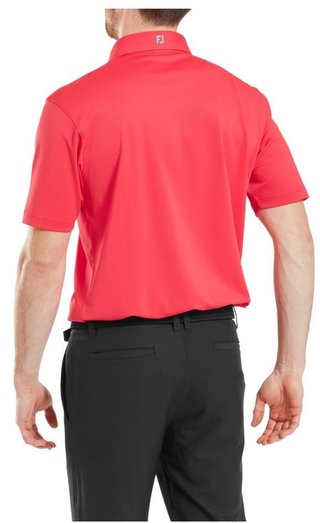 FootJoy Stretch Pique Solid polo de hombre, hibiscus