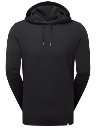 FootJoy Ottoman Jacquard sudadera con capucha para hombre, negra