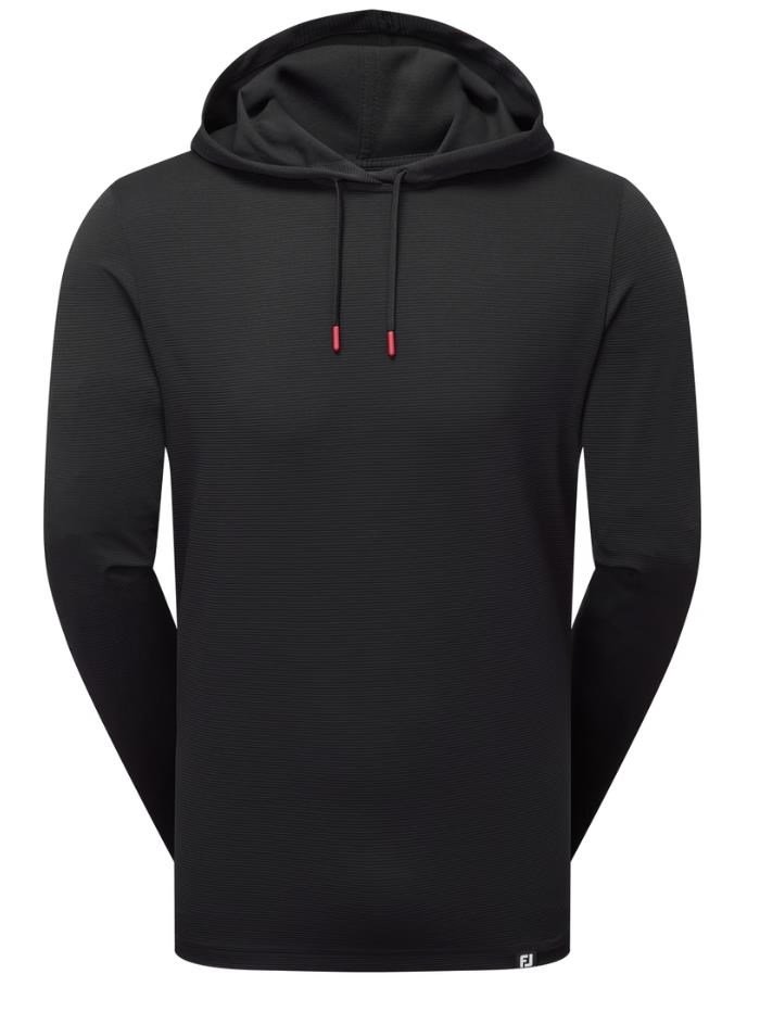 FootJoy Ottoman Jacquard sudadera con capucha para hombre, negra