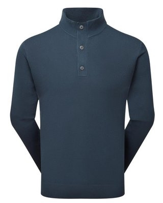 FootJoy Drirelease Button Placket suéter de hombre, dark denim