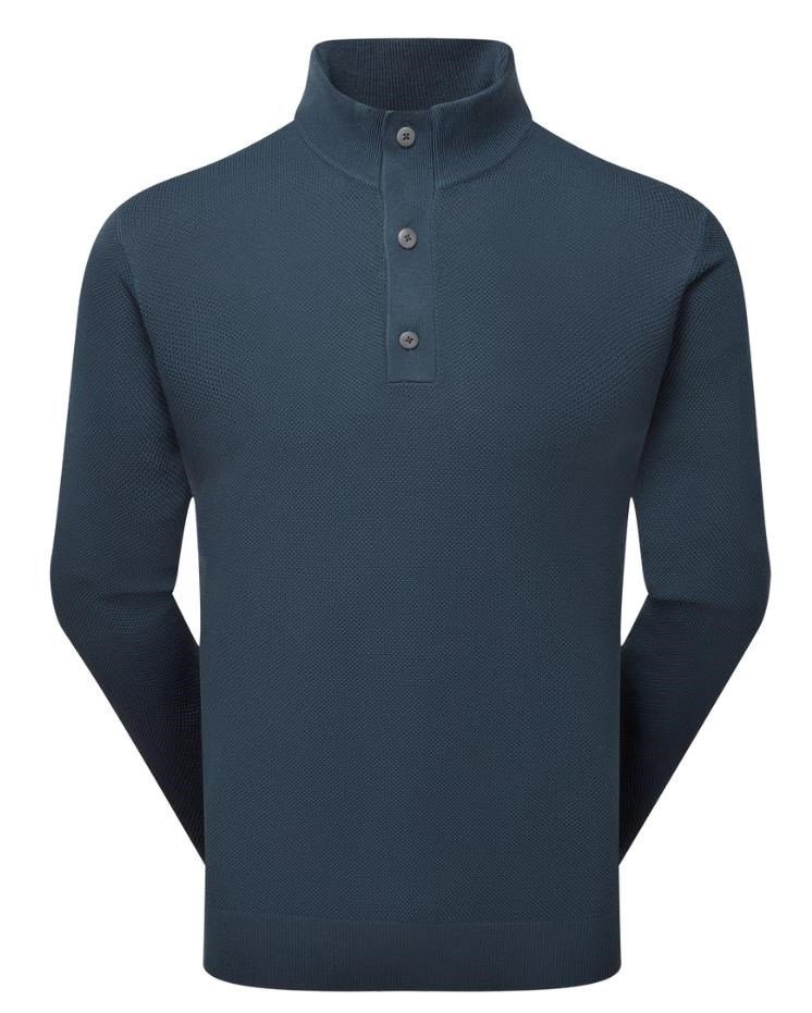 FootJoy Drirelease Button Placket suéter de hombre, dark denim