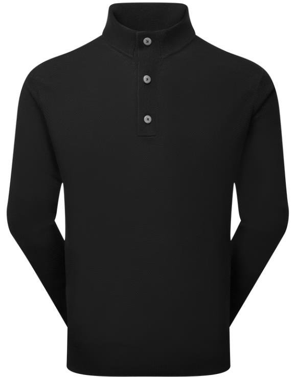 FootJoy Drirelease Button Placket suéter de hombre, negro