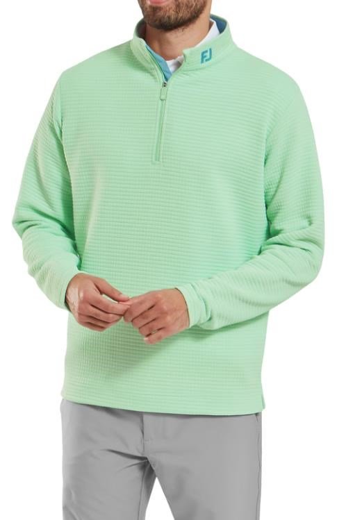 FootJoy Quilt Texture Chill-Out sudadera de hombre, pistachio