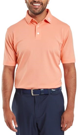 FootJoy Stretch Pique Solid polo de hombre, papaya