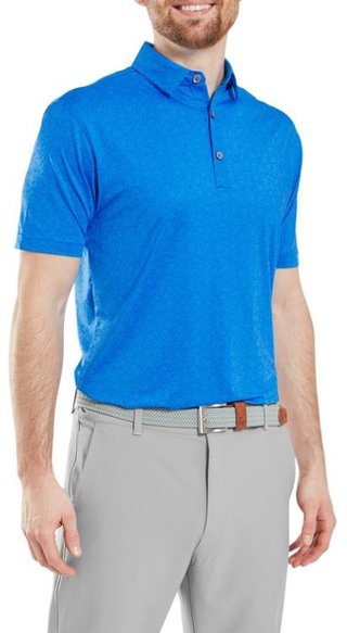 FootJoy Painted Floral Lisle polo de hombre, cobalt