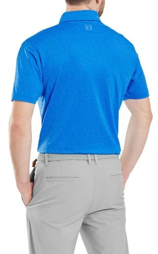 FootJoy Painted Floral Lisle polo de hombre, cobalt
