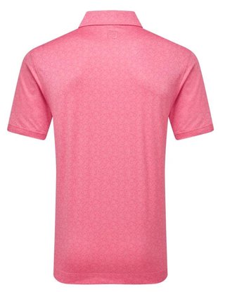 FootJoy Painted Floral Lisle polo de hombre, pink lemonade