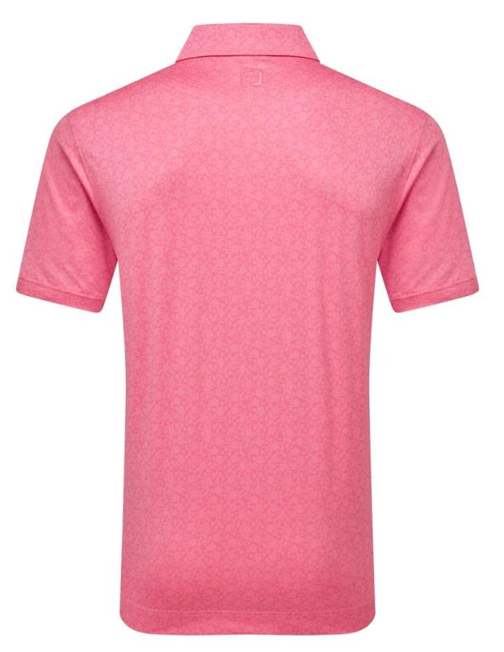 FootJoy Painted Floral Lisle polo de hombre, pink lemonade