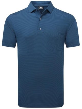 FootJoy Micro Feeder Stripe Lisle polo de hombre, navy tonal