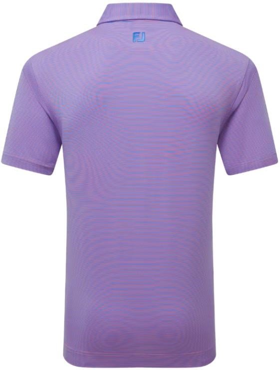 FootJoy Micro Feeder Stripe Lisle polo de hombre, marino/rosa